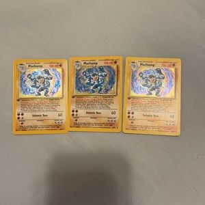 RARE Pokémon Holo Machamp Card Bundle (3)